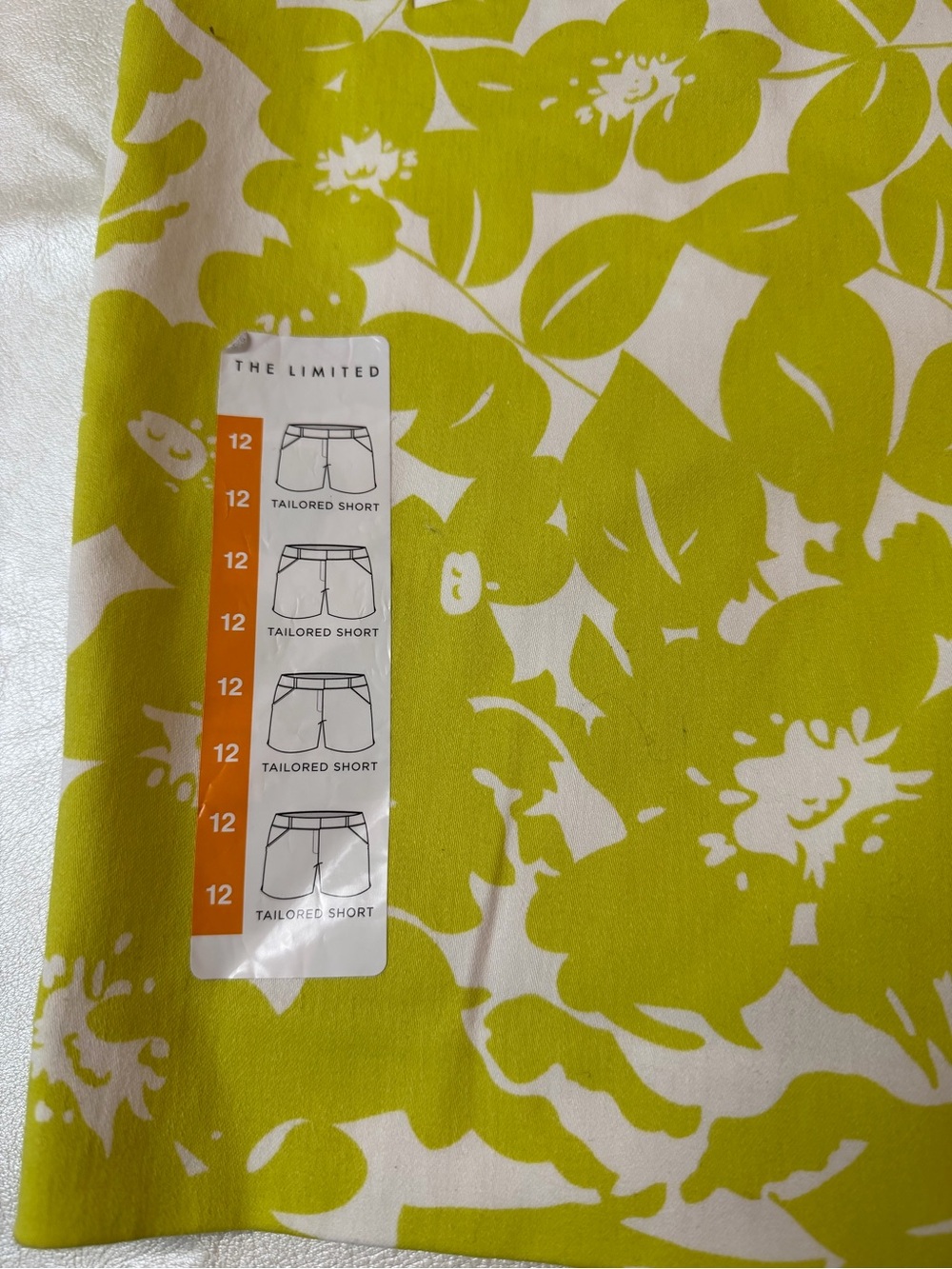The Limited White and Lime Floral  Shorts - Picture 6 of 7